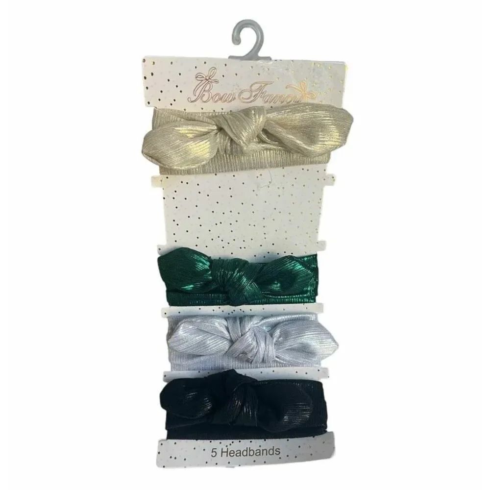 New Baby Girls Bow Favor Metallic Hair Bow Lot
